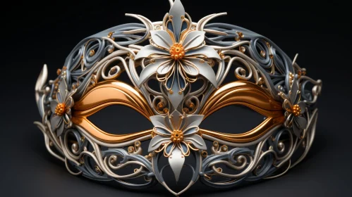 Venetian Carnival Mask 3D Art
