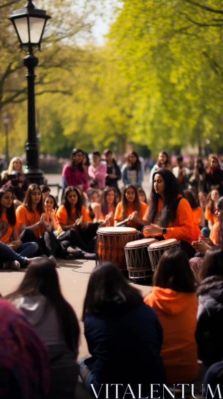 Indian Drum Group in London - A Fusion of Tradition and Music AI Image