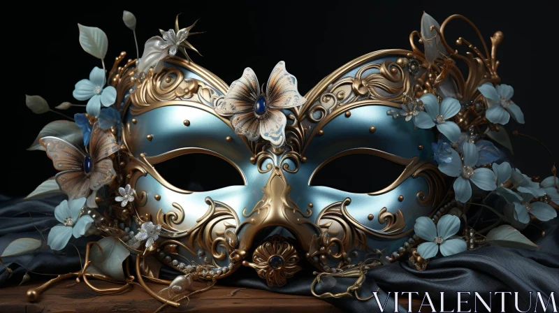 Intricate Venetian Mask Photography AI Image