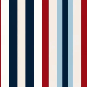 Navy Blue Cream Red Light Blue Vertical Stripes Pattern