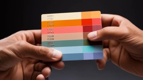 Person Holding Color Palette - Artistic Expression in Contrast