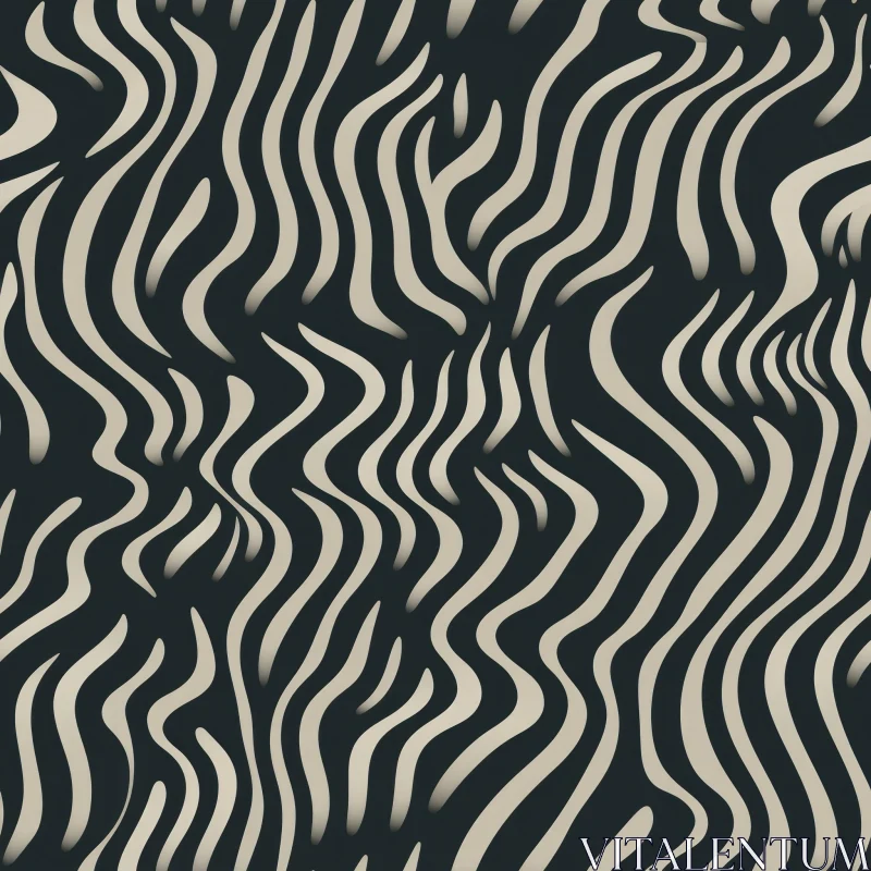 Zebra Stripes Seamless Pattern - Abstract Background Design AI Image