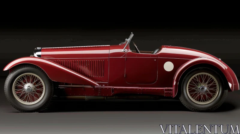 Classic Red Vintage Car | Collector's Item AI Image