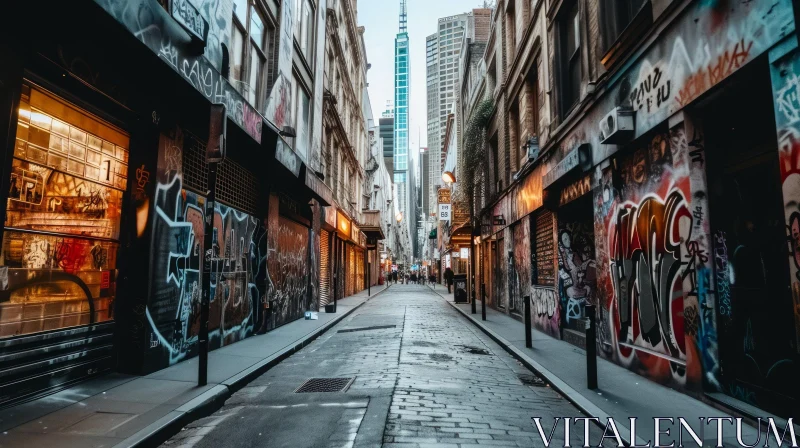 Enigmatic Street Scene in Melbourne, Australia AI Image