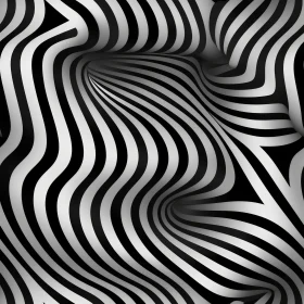 Monochrome Wavy Stripes Pattern