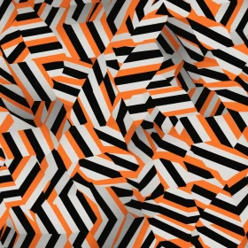 Orange and White 3D Cubes Pattern