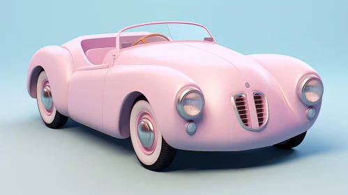 Pink Vintage Car - Luxury 1930s Convertible