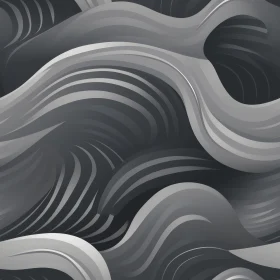 Seamless Waves Gradient Pattern - Grey Tones