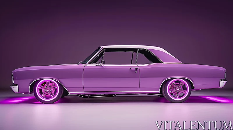 1960s Muscle Car 3D Rendering AI Image