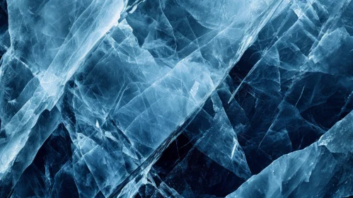 Frozen Beauty: A Captivating Photo of Cracked Ice