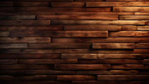 Dark Wooden Wall Texture - Warmly Lit Background