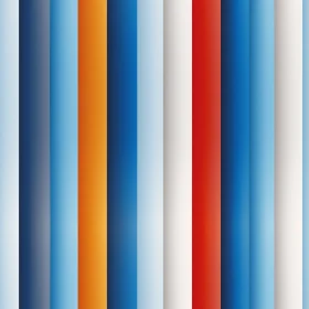 Modern Vertical Stripes Pattern in Blue, Orange, White, Red