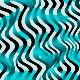 Blue and Black Waves Seamless Pattern