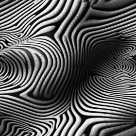 Striking Black and White Optical Illusion Art