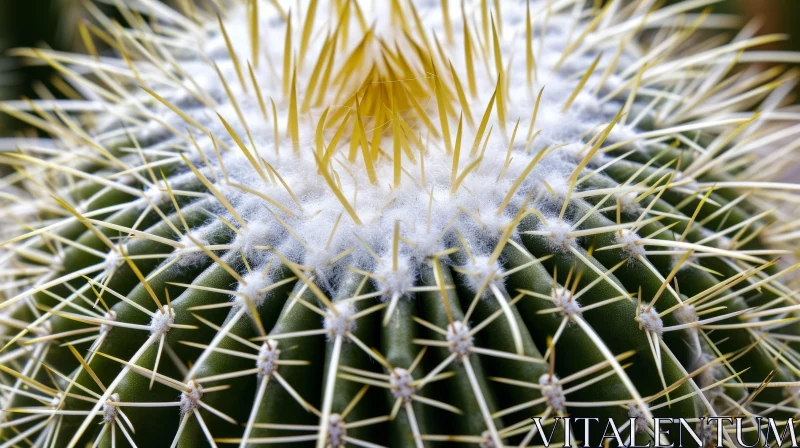 AI ART Close-up of a Green Cactus with Spiral Pattern | Artistic Image