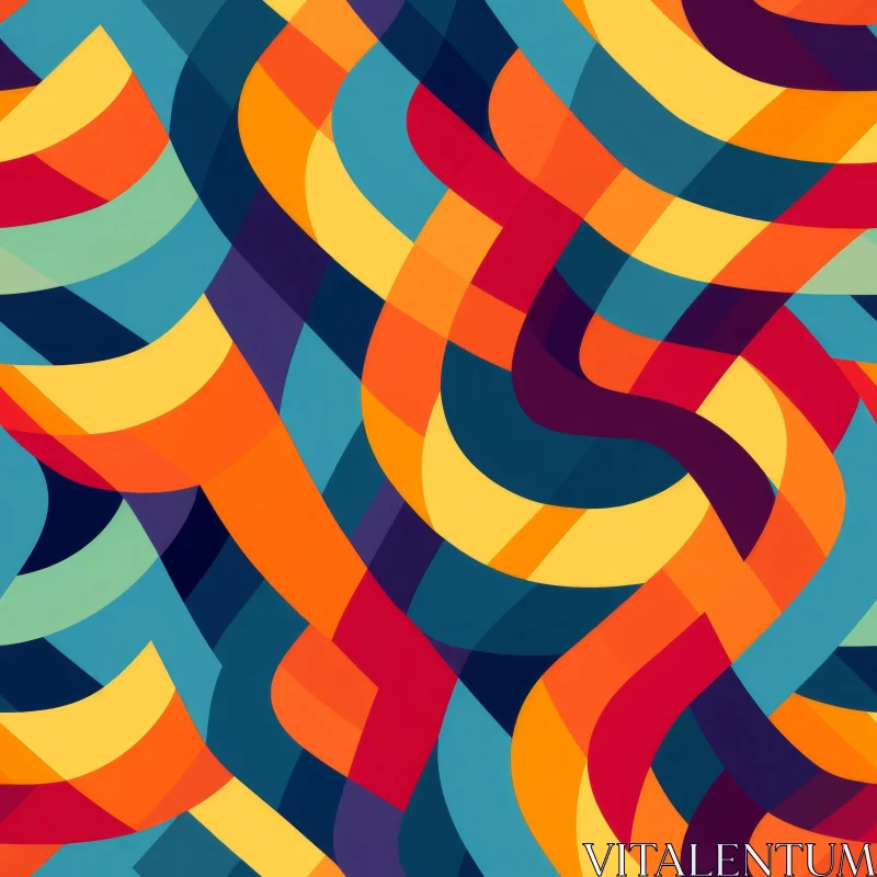 AI ART Colorful Abstract Pattern - Dynamic Energy and Movement
