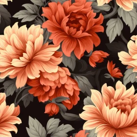 Dark Floral Seamless Pattern for Fabric and Wallpaper