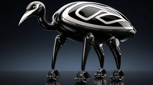 Eco-Friendly Robotic Ostrich: Precisionism and Organic Shapes in Harmony