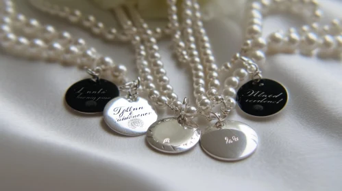 Exquisite Pearl Necklaces with Silver and Black Pendants | Captivating Jewelry