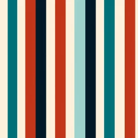 Retro Vertical Stripes Pattern - Seamless Design