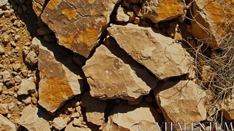 Intriguing Arrangement of Flat Rocks - Nature Photography AI Image
