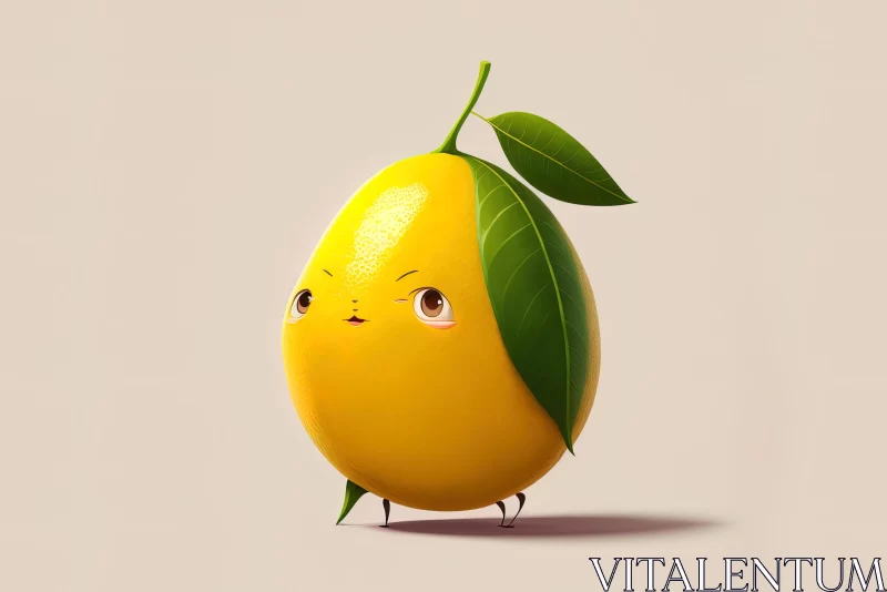 AI ART Charming Lemon Illustration - Character Art - Mote Kei Style