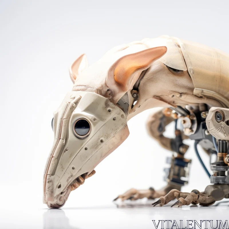Cyberpunk Styled Mechanical Rat - A Fusion of Nature and Technology AI Image