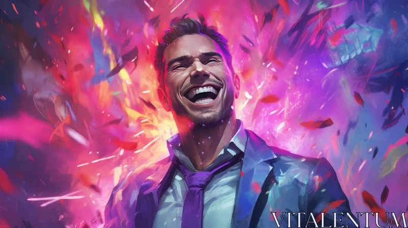 Joyful Man Portrait in Celebration