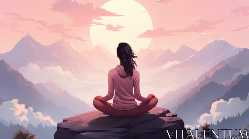 Mountain Range Sunset Serenity