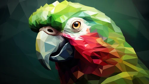 Low Poly Parrot Art - Colorful Bird Illustration