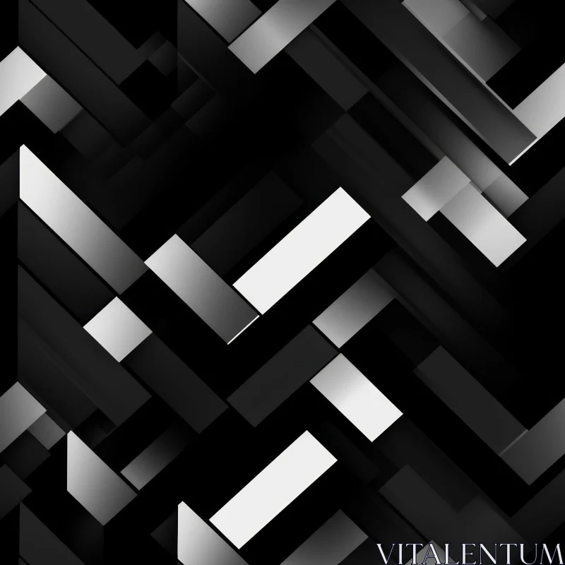 Modern Black Geometric Seamless Pattern AI Image