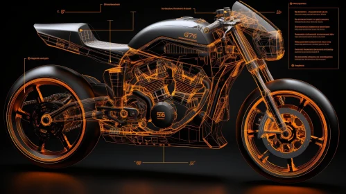 Futuristic Motorcycle 3D Model | High-Tech Features