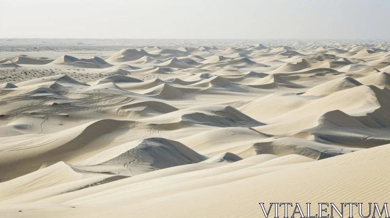 Golden Sand Dunes in the Desert: A Captivating Natural Landscape AI Image