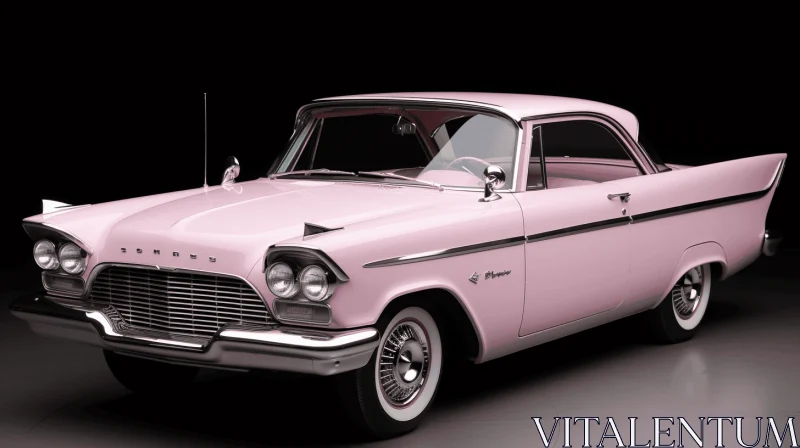 Pink Classic Car with Black Details - Realistic Renderings AI Image