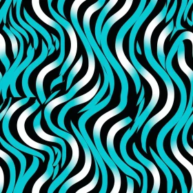 Blue and White Wave Pattern on Black Background