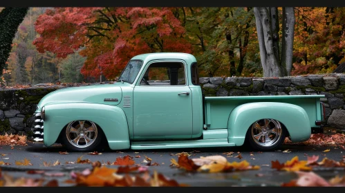 Classic Chevrolet Pickup Truck in Fall