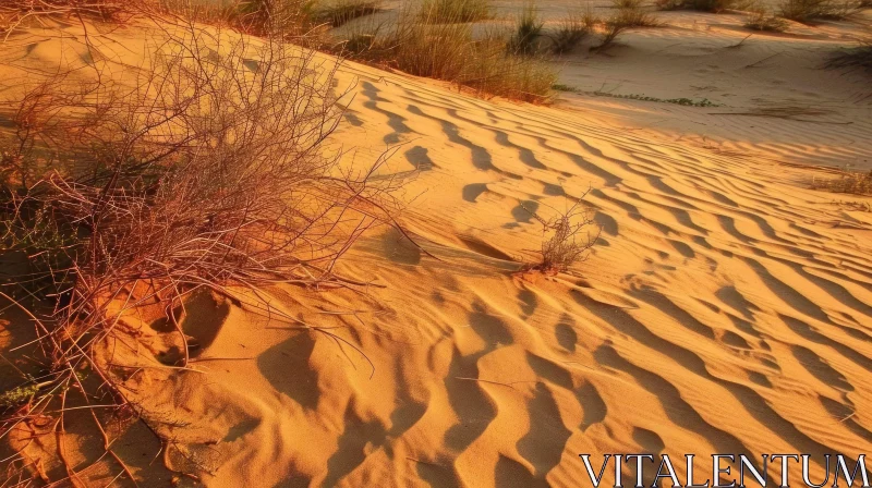Golden Sand Dune in the Desert - Captivating Nature Photography AI Image