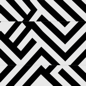 Intriguing Black and White Geometric Pattern Inspired by Moroccan Tilework