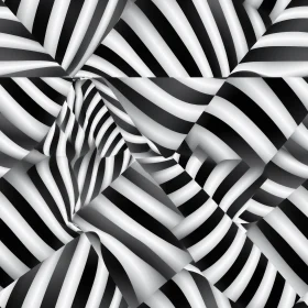 Intriguing Black & White Striped Pattern