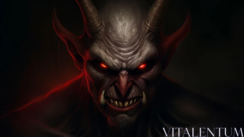 AI ART Sinister Demon Portrait - Dark Fantasy Art