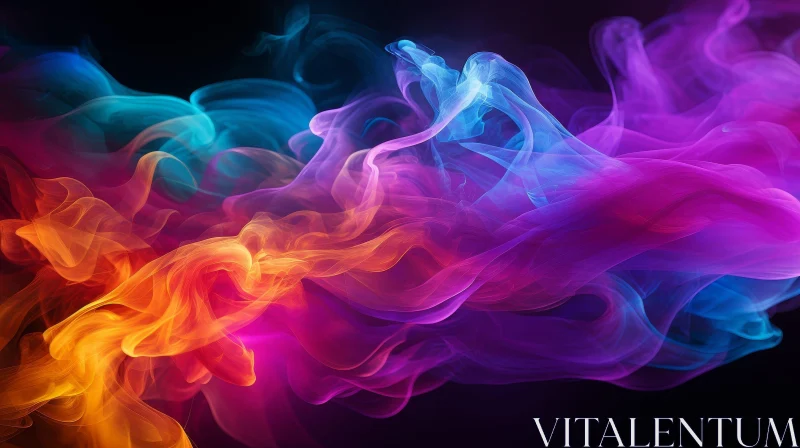 Colorful Abstract Background: Blue, Purple, Pink, Yellow Gradient AI Image
