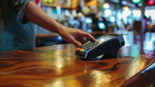 Customer Making Payment at Bar or Restaurant | Credit Card Transaction