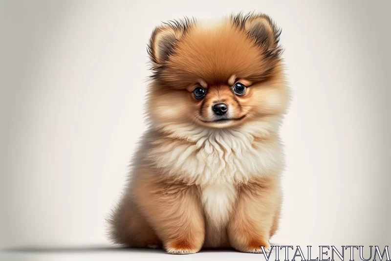 Hyper-Realistic Pomeranian Puppy Art | Character Design AI Image