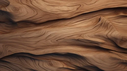 Wavy Pattern Wooden Surface Close-up
