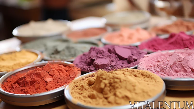 Colorful Bowls of Powders - Artistic Image AI Image