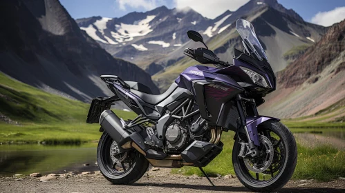 Purple Benelli TRK 800 Motorcycle by Mountain Lake