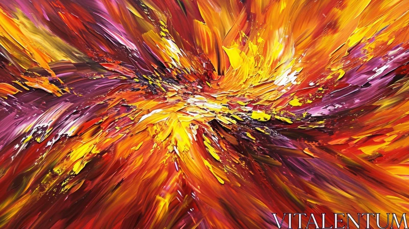 Vibrant Abstract Expressionist Painting | Bold Colors & Expressive Brushstrokes AI Image