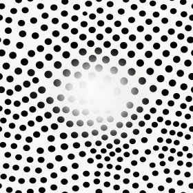 Monochrome Halftone Circular Pattern Background