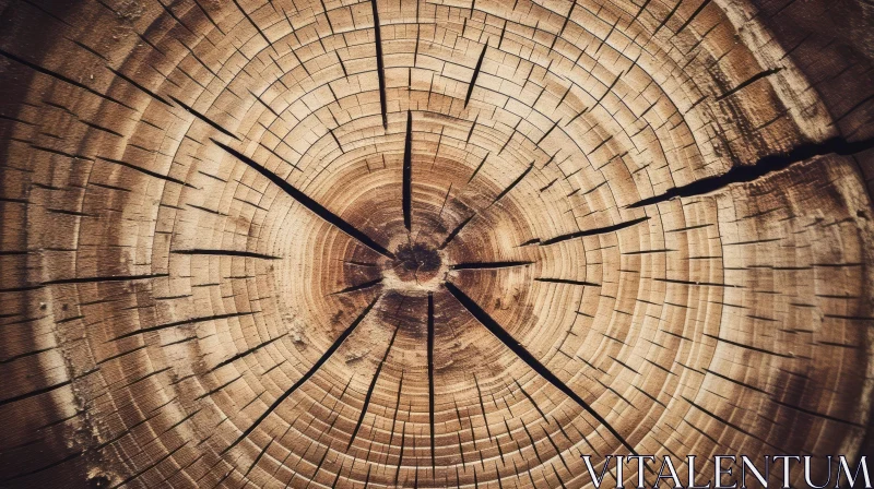 AI ART Aged Tree Trunk Texture Close-Up