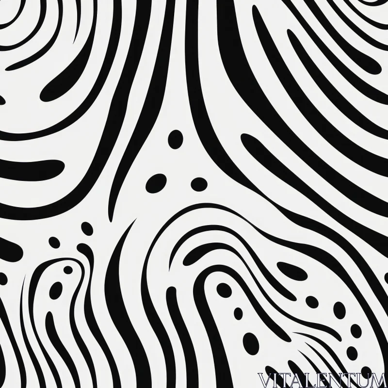 AI ART Black and White Abstract Background Illustration